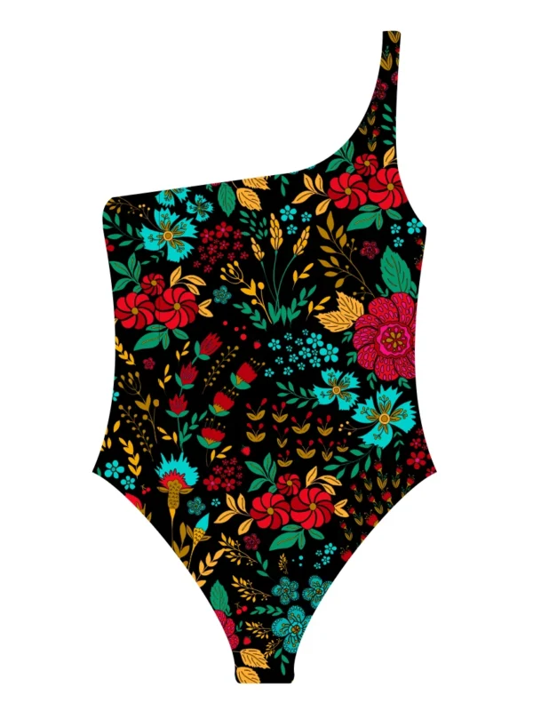 Makena Black One Piece One Shoulder