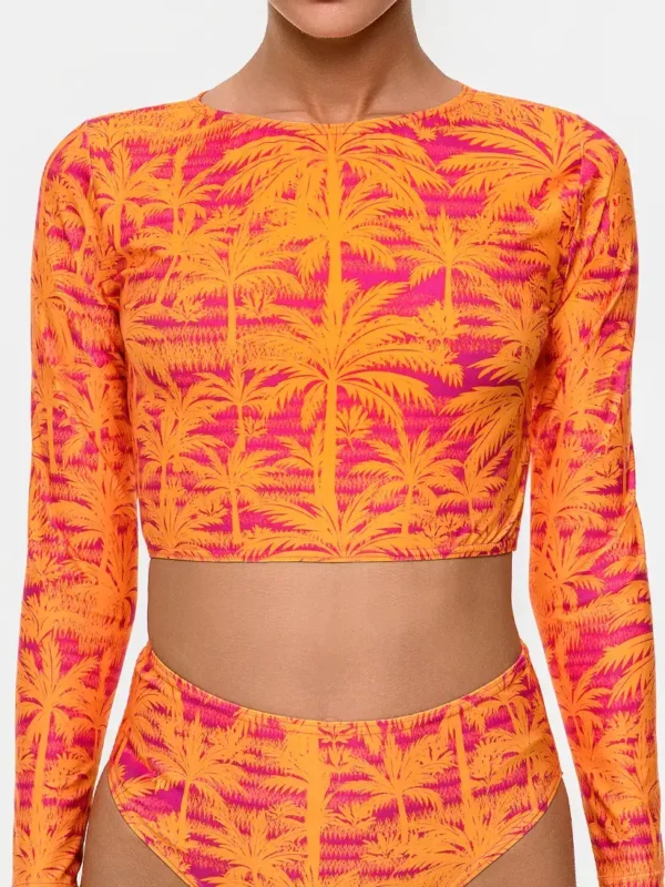 Solar Palms Crop Top