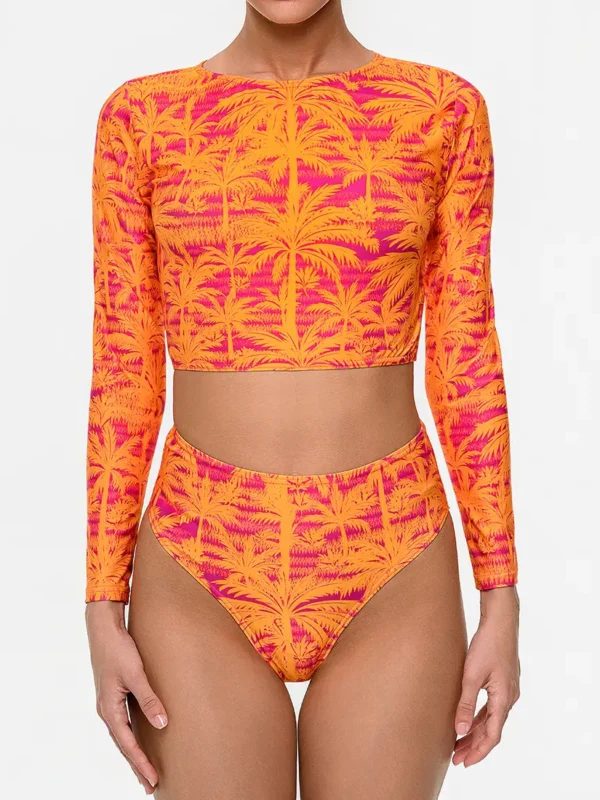 Solar Palms Crop Top Set